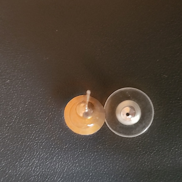 Vintage NWT Green Crystal Stud Earrings • 10mm Round Sparkle Stones - Picture 3 of 3